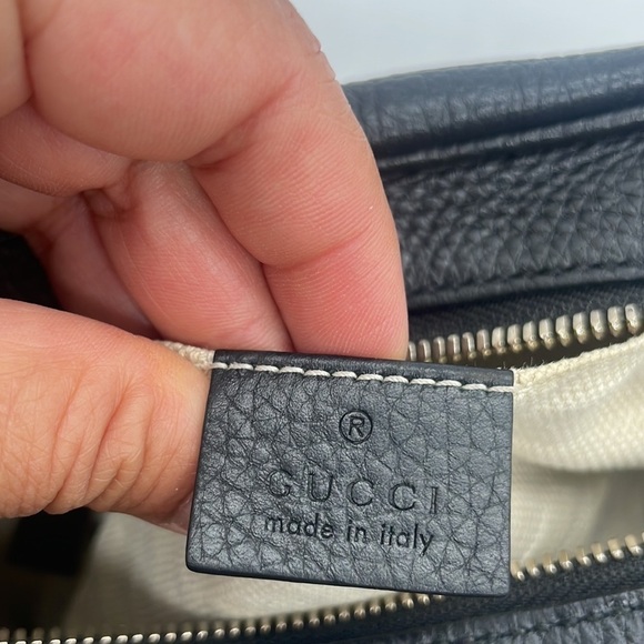 Gucci Black pebbled leather Soho Disco camera bag with tassel Rare - Picture 7 of 10